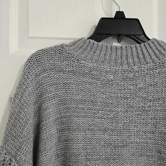 SO Goods For Life Knitted Sweater Gray Women's Medium Fall Winter Warm Boho - Picture 6 of 13
